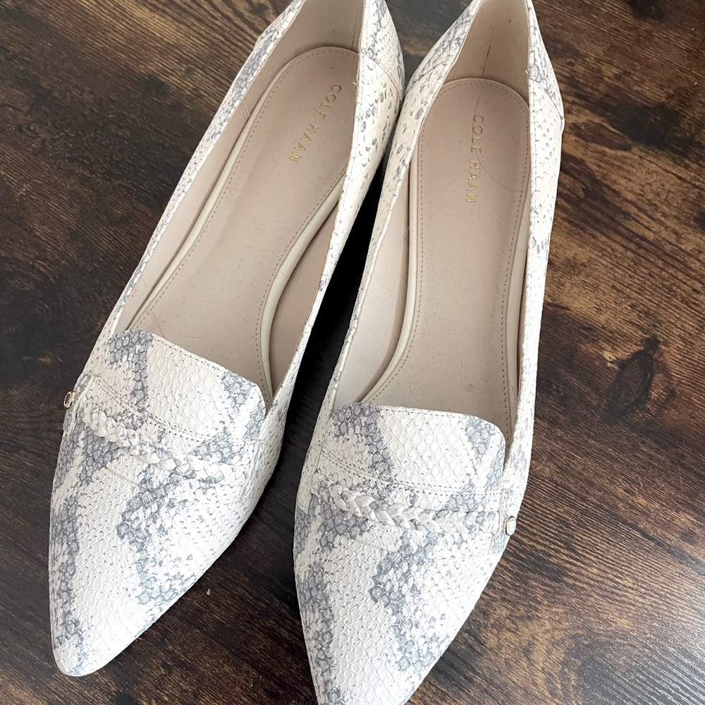 Cole Haan Leather snake loafers